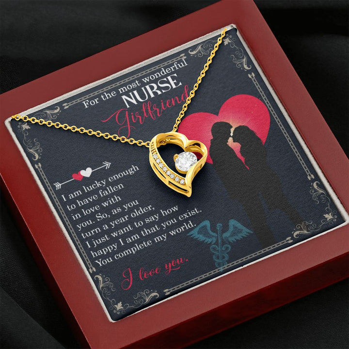 For the most wonderful Nurse Girlfriend | I just want to say how happy I am - Forever Love Necklace