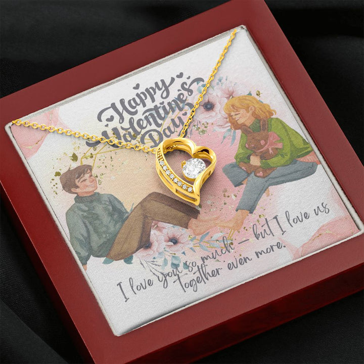 Happy Valentine's Day | Love, Together in Harmony - Forever Love Necklace