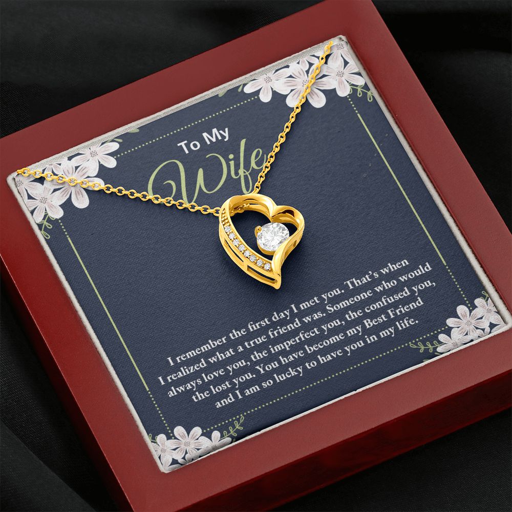 To My Wife | I remember the day I first met you - Forever Love Necklace