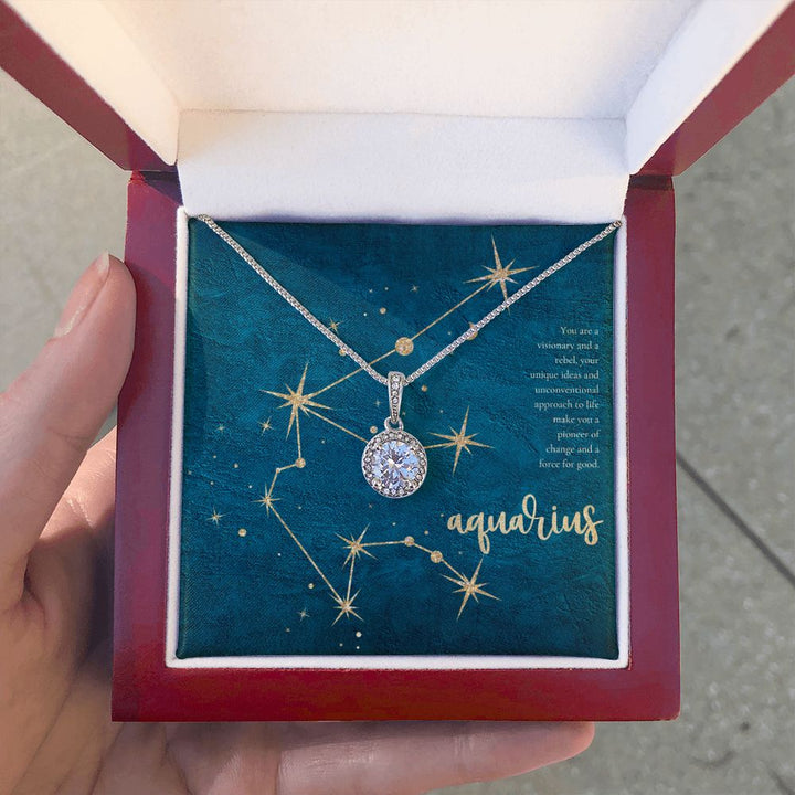 Aquarius | You are a visionary and a rebel, your unique ideas and unconventional approach to life make you a pioneer of change and a force for good. - Eternal Hope Necklace