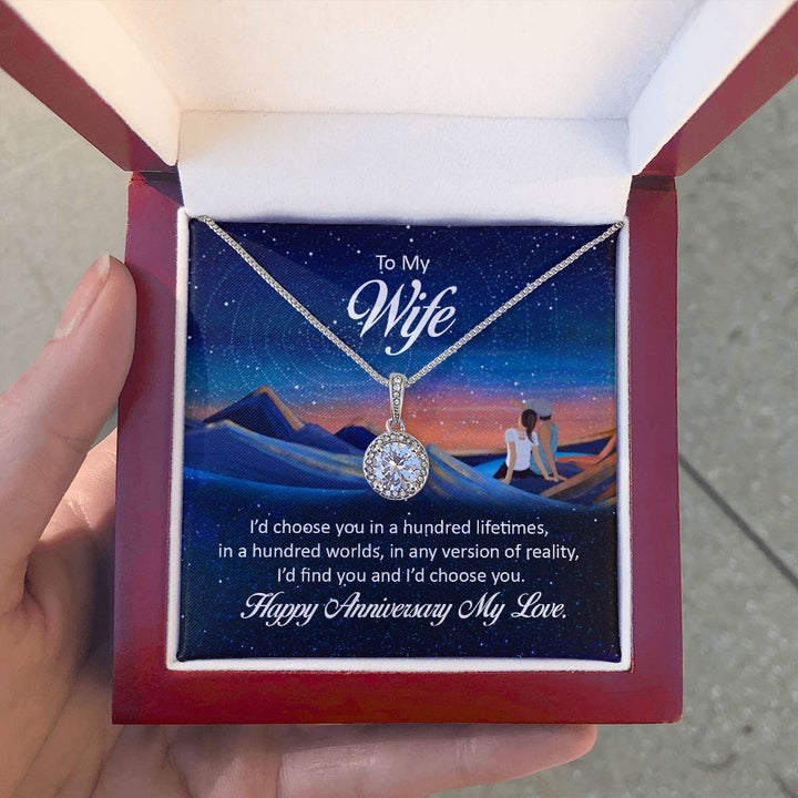 To My Wife | I'd chose you in a hundred lifetimes - Eternal Hope Necklace