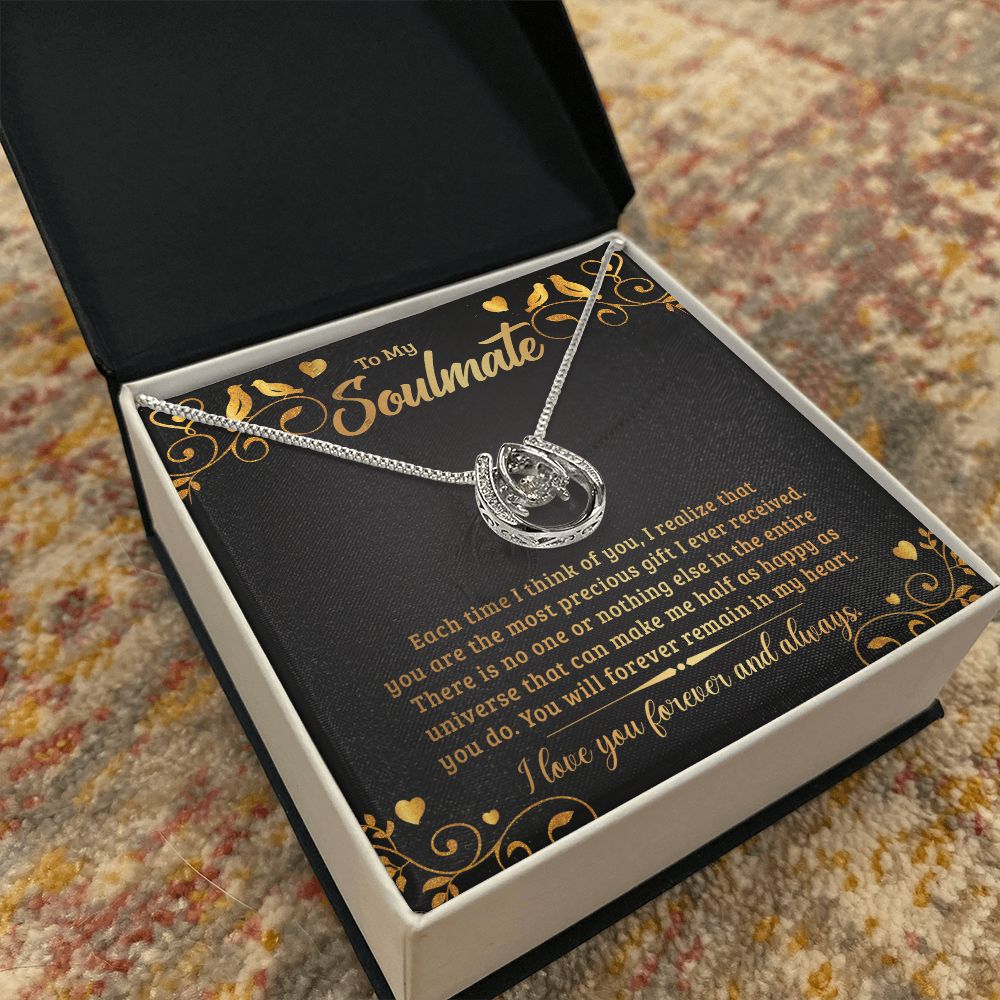 To My Soulmate | Each time I think of You - Lucky in Love Necklace