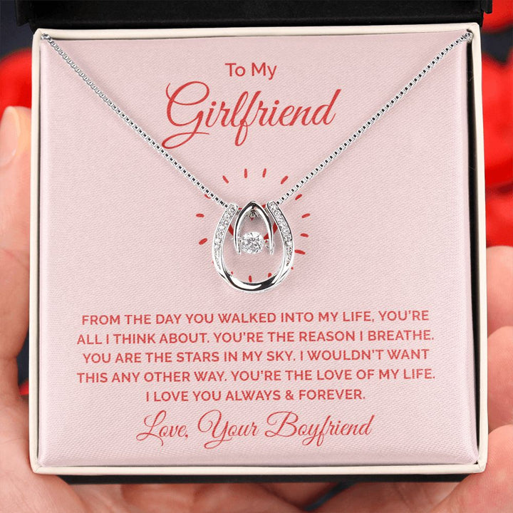 To My Girlfriend | From the day you walked into my life - Lucky in Love Necklace