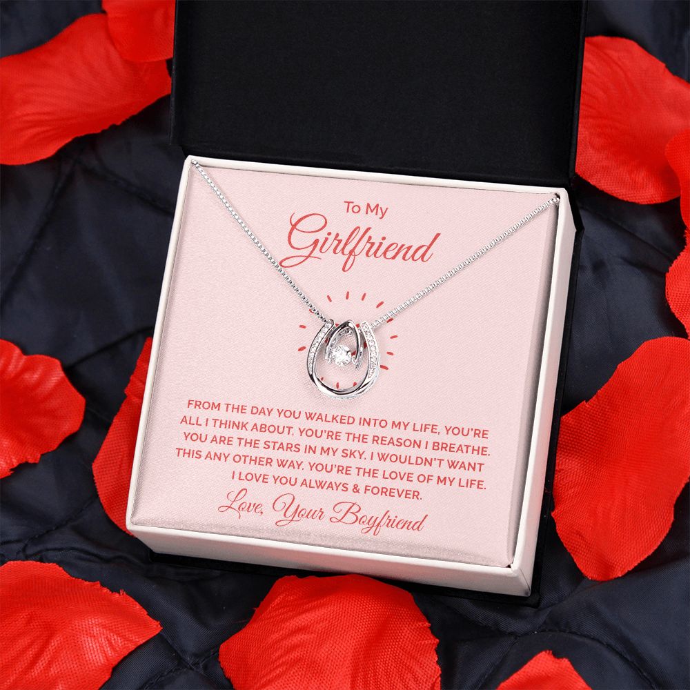 To My Girlfriend | From the day you walked into my life - Lucky in Love Necklace