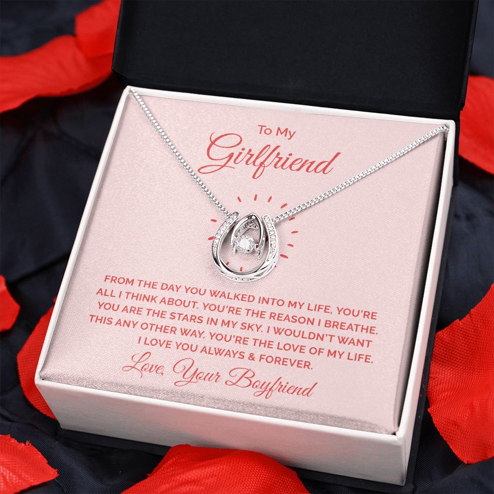 To My Girlfriend | From the day you walked into my life - Lucky in Love Necklace