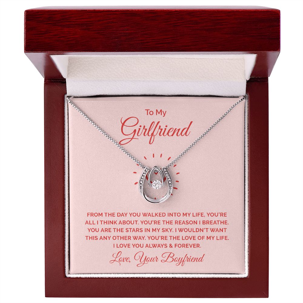To My Girlfriend | From the day you walked into my life - Lucky in Love Necklace
