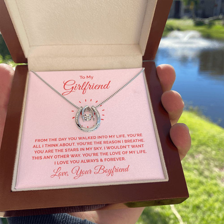 To My Girlfriend | From the day you walked into my life - Lucky in Love Necklace