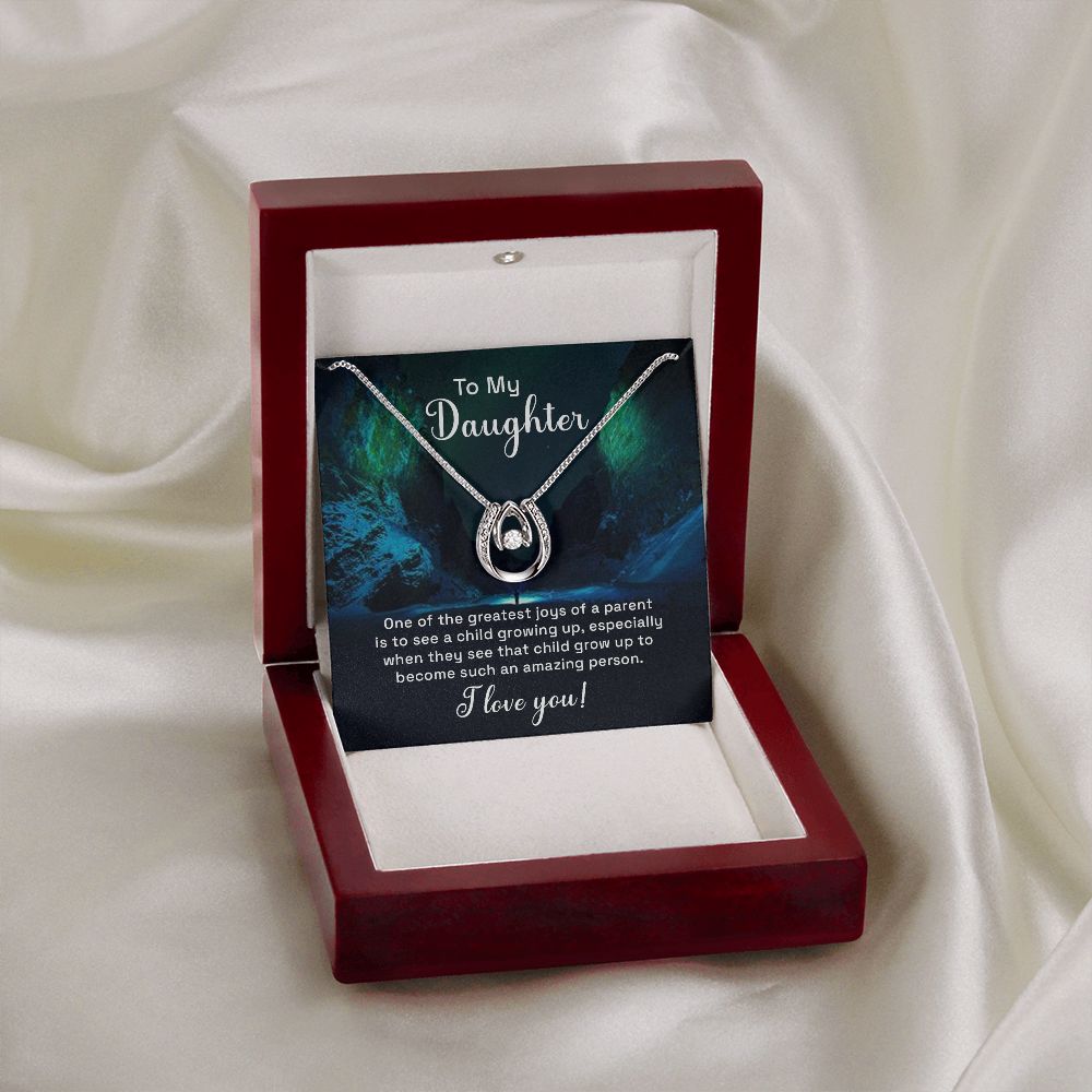 To My Daughter | One of the greatest joys of a Parent - Lucky in Love Necklace