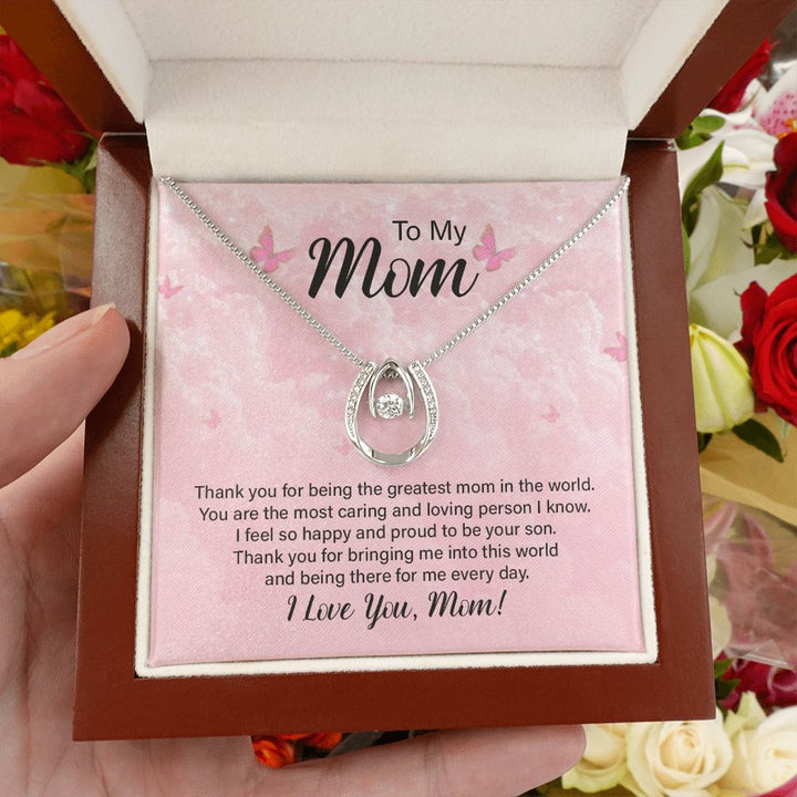 To My Mom | Thank you for the Greatest Mom - Lucky in Love Necklace
