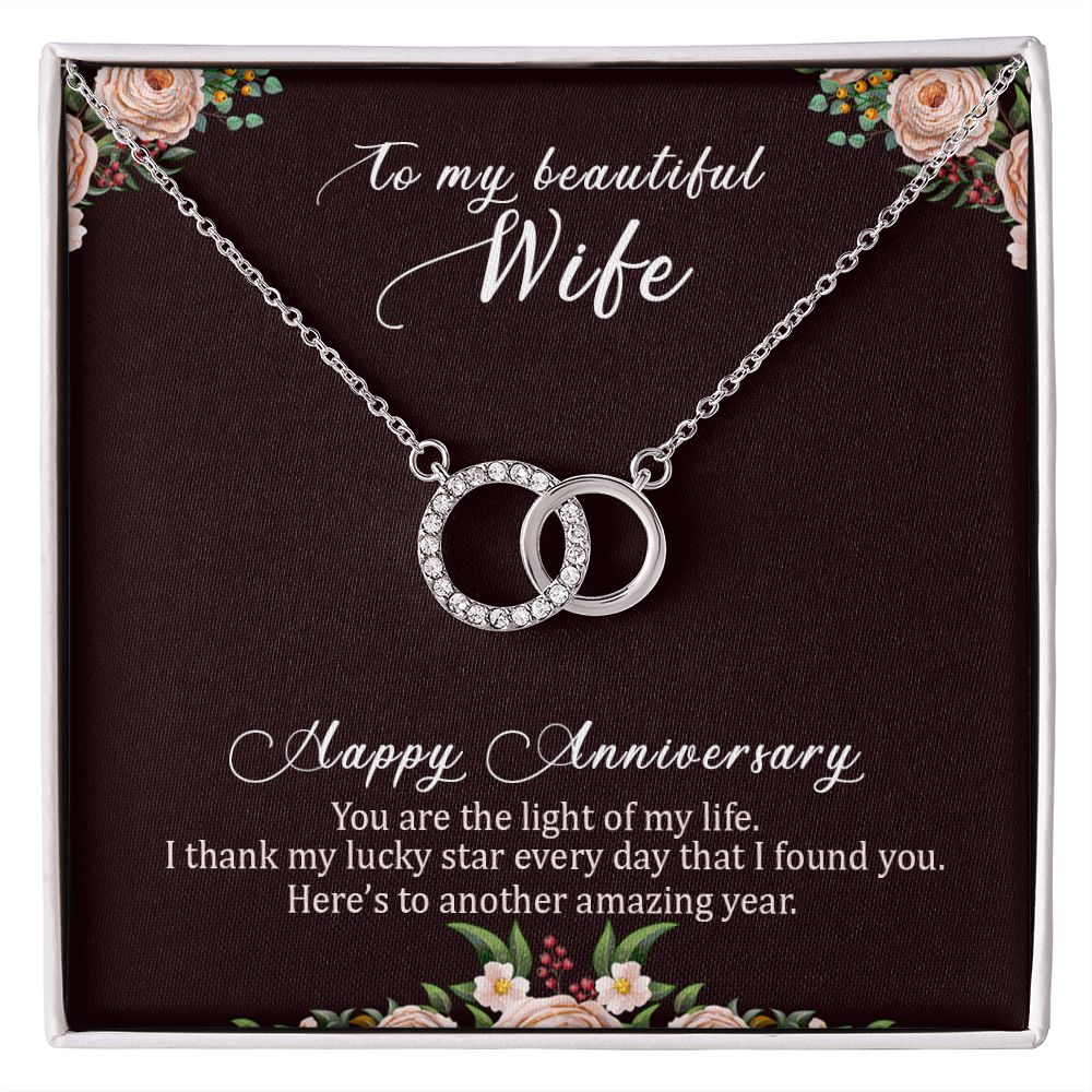 To My Beautiful Wife | Happy Anniversary - Perfect Pair Necklace