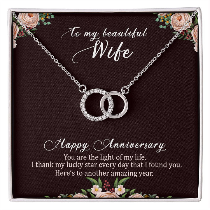 To My Beautiful Wife | Happy Anniversary - Perfect Pair Necklace