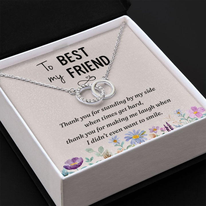 To My Best Friend | Thank you - Perfect Pair Necklace