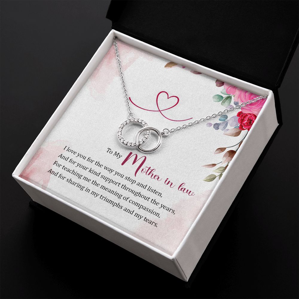 To My Mother-In-Law | I love you for the way you stop and listen - Perfect Pair Necklace