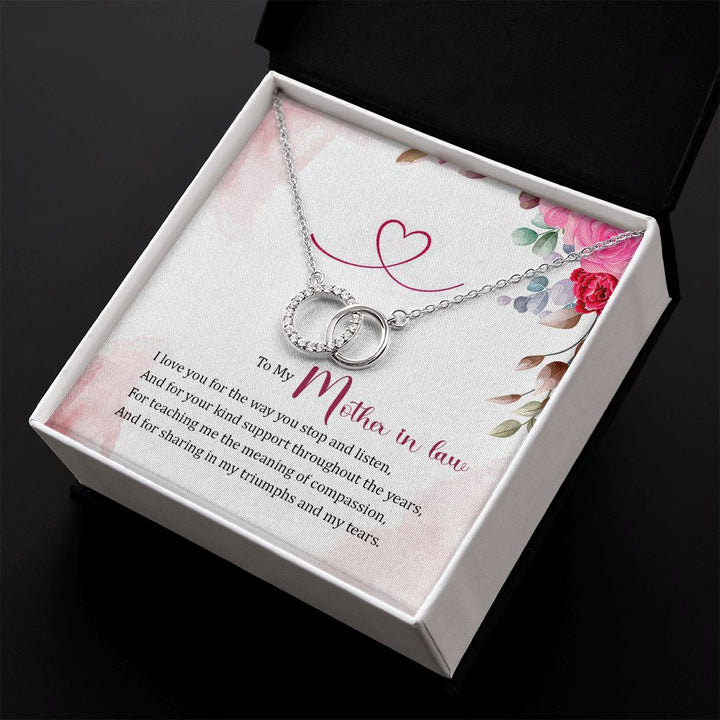 To My Mother-In-Law | I love you for the way you stop and listen - Perfect Pair Necklace