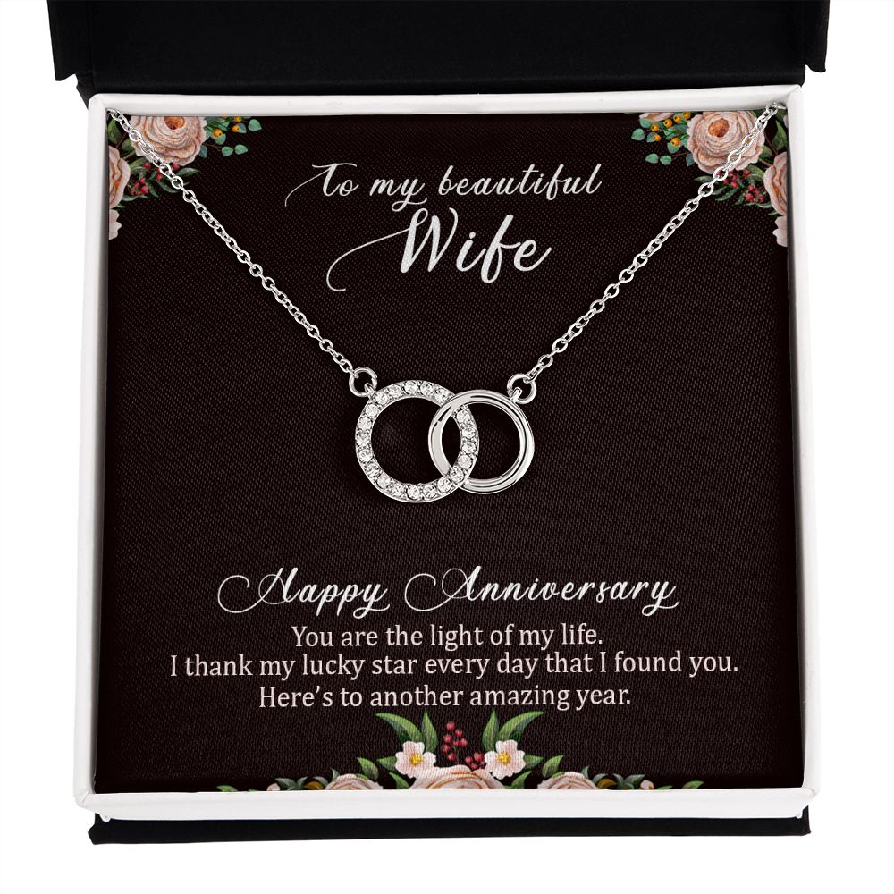 To My Beautiful Wife | Happy Anniversary - Perfect Pair Necklace