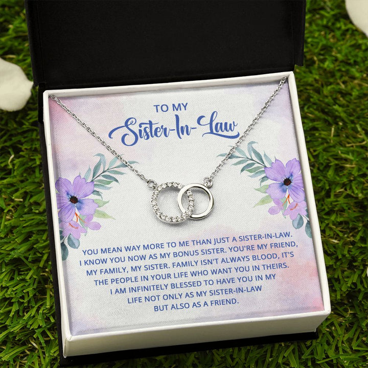 To My Sister-In-Law | I know you now as my bonus sister - Perfect Pair Necklace