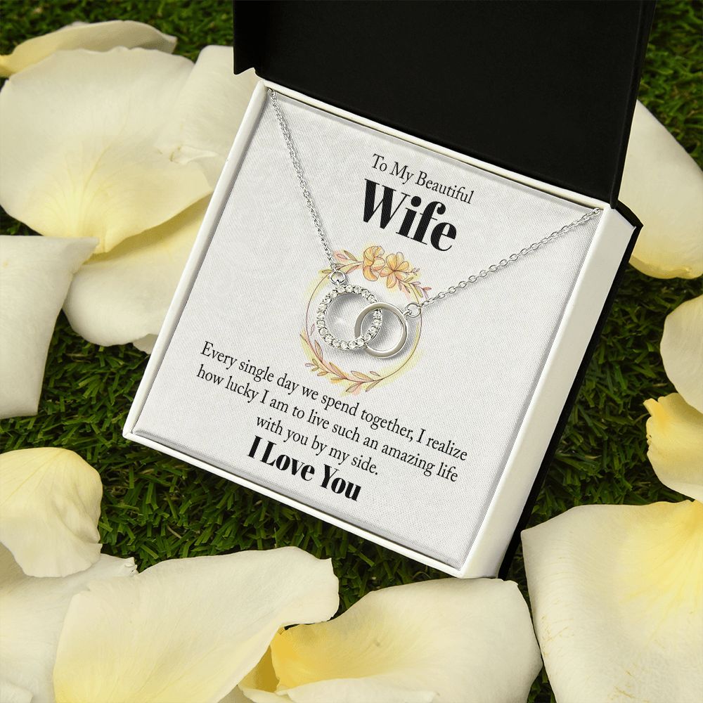 To My Beautiful Wife | Every Single Day We Spend Together -Perfect Pair Necklace