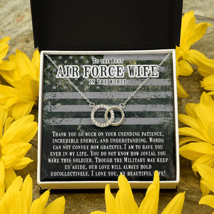 To My Air Force Wife | The Power of a Strong Woman - Perfect Pair Necklace