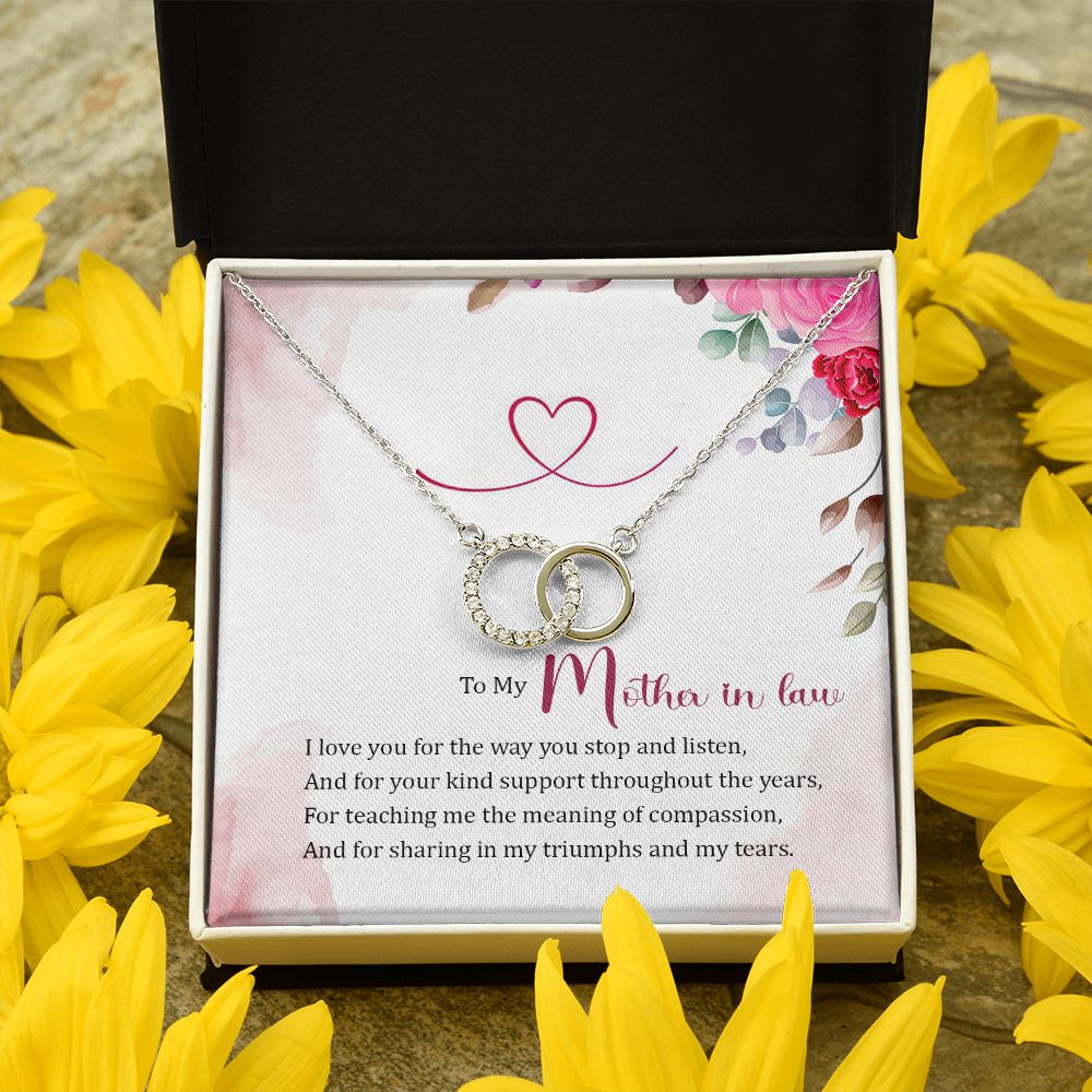 To My Mother-In-Law | I love you for the way you stop and listen - Perfect Pair Necklace