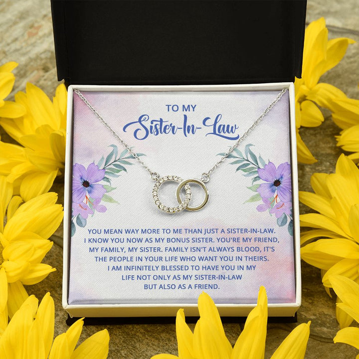 To My Sister-In-Law | I know you now as my bonus sister - Perfect Pair Necklace