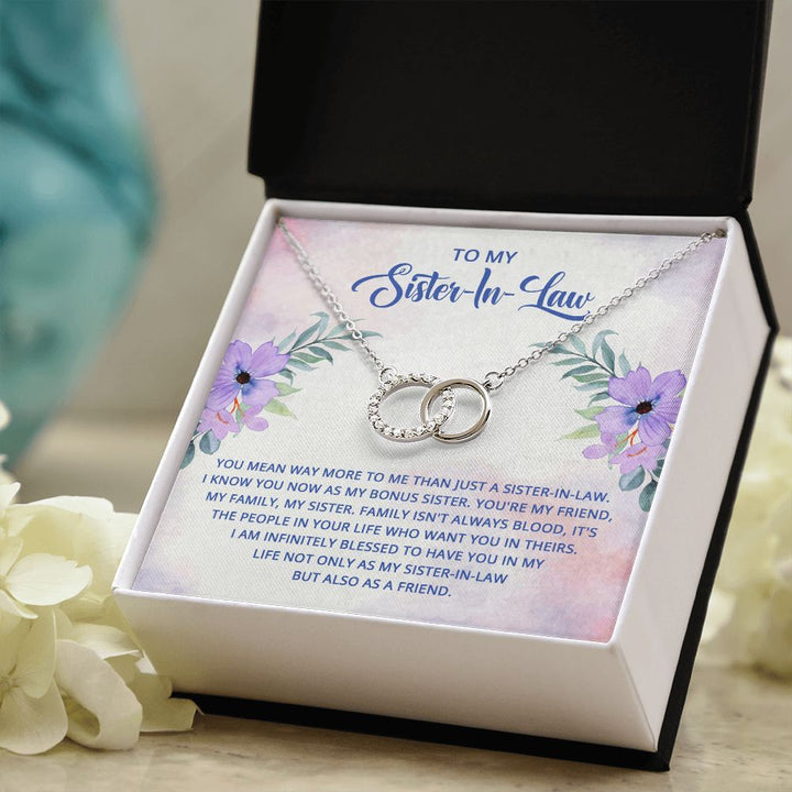 To My Sister-In-Law | I know you now as my bonus sister - Perfect Pair Necklace