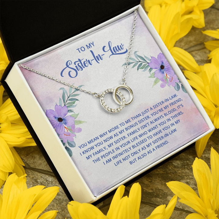 To My Sister-In-Law | I know you now as my bonus sister - Perfect Pair Necklace