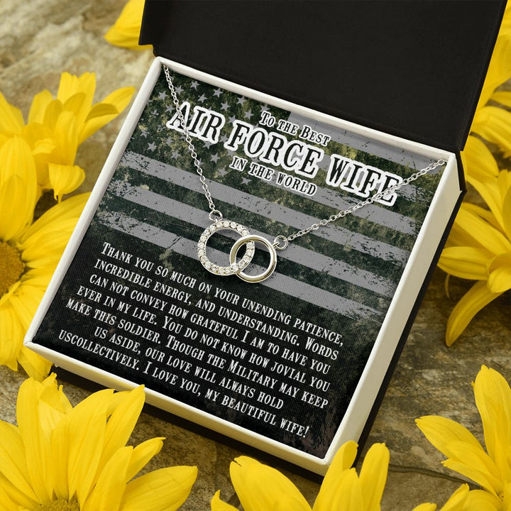 To My Air Force Wife | The Power of a Strong Woman - Perfect Pair Necklace