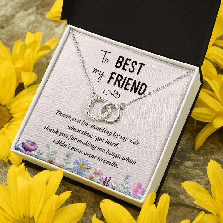 To My Best Friend | Thank you - Perfect Pair Necklace