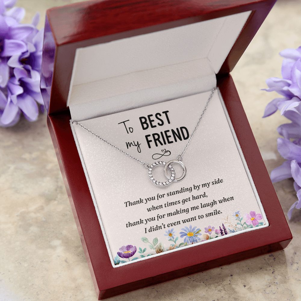 To My Best Friend | Thank you - Perfect Pair Necklace