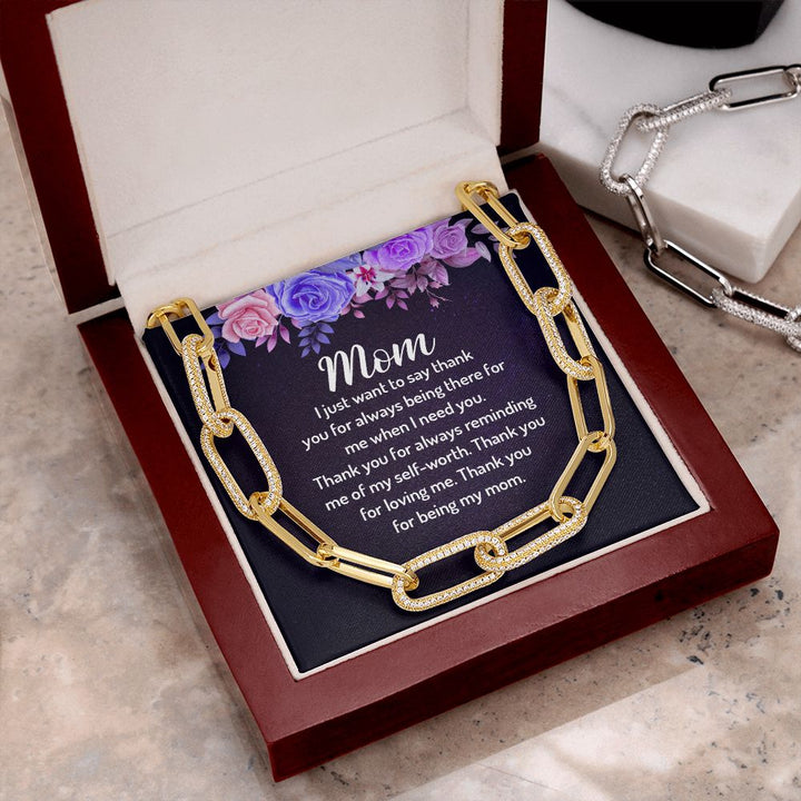 To My Mom | I just want to say Thank You - Forever Linked Necklace