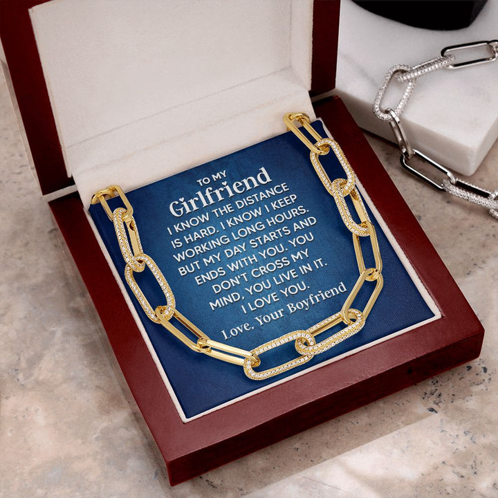 To My Girlfriend | I know the distance is hard - Forever Linked Necklace