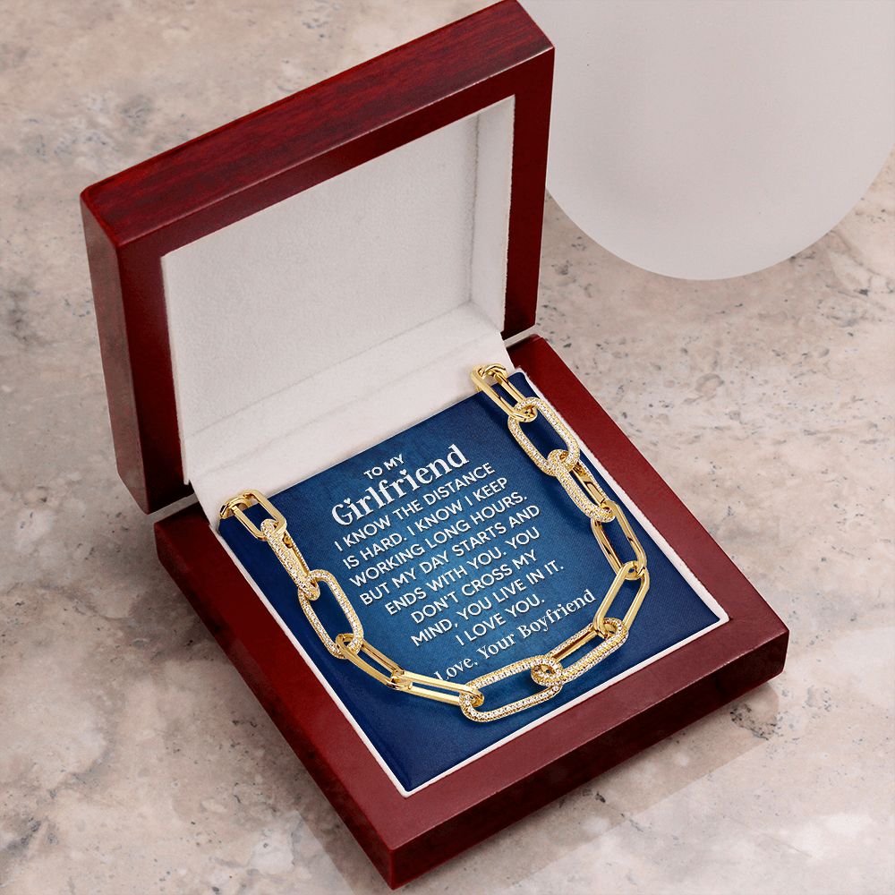 To My Girlfriend | I know the distance is hard - Forever Linked Necklace