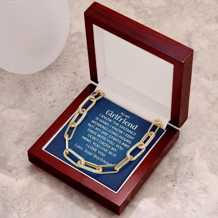 To My Girlfriend | I know the distance is hard - Forever Linked Necklace