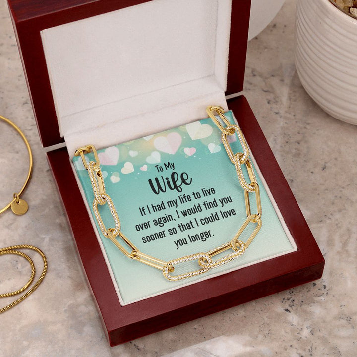 To My Wife | I would find you sooner - Forever Linked Necklace