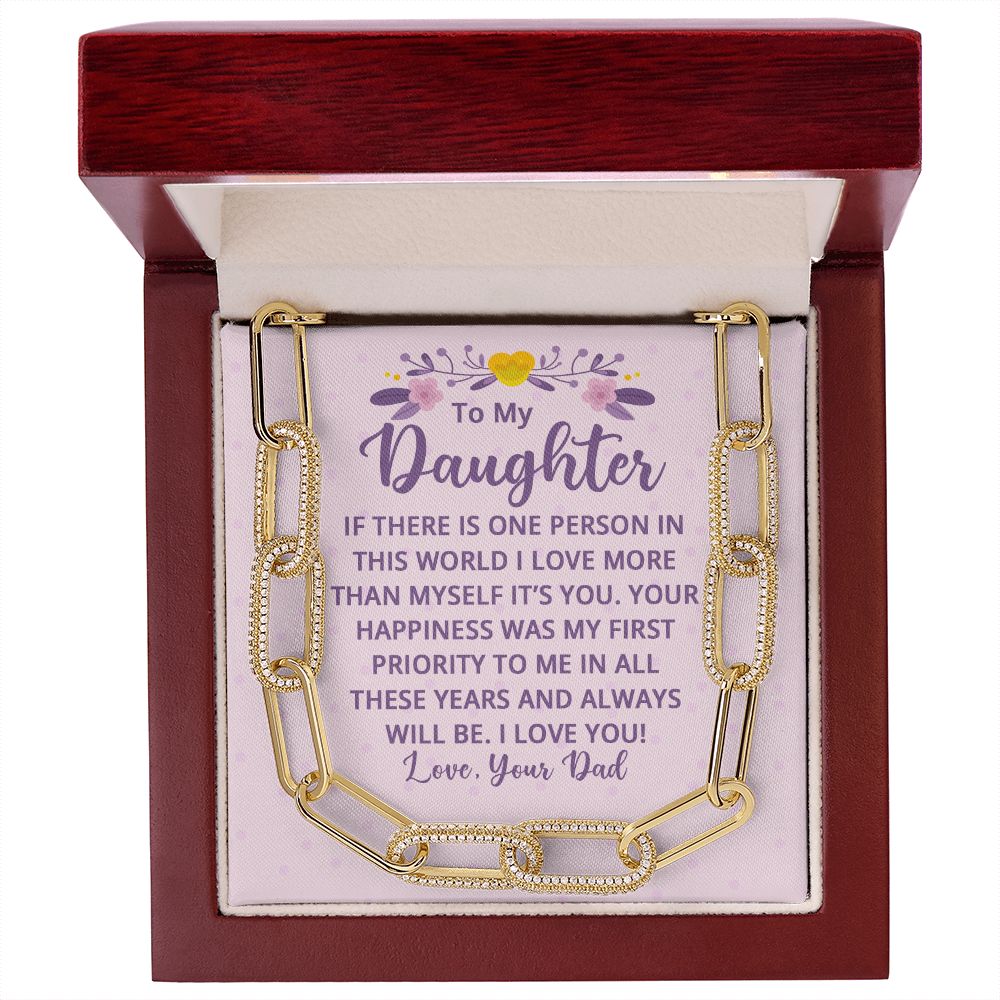 To My Daughter | If There is One Person in this World - Forever Linked Necklace