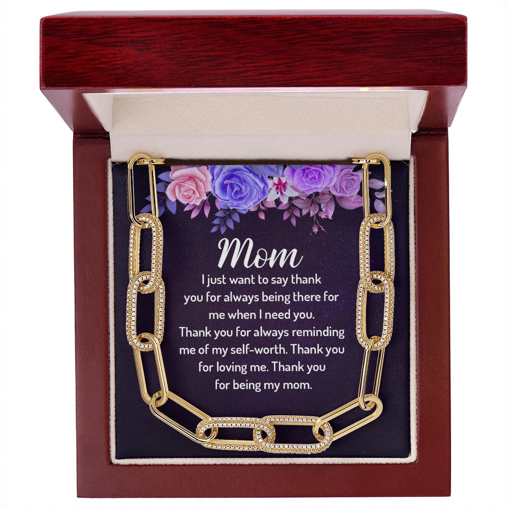 To My Mom | I just want to say Thank You - Forever Linked Necklace