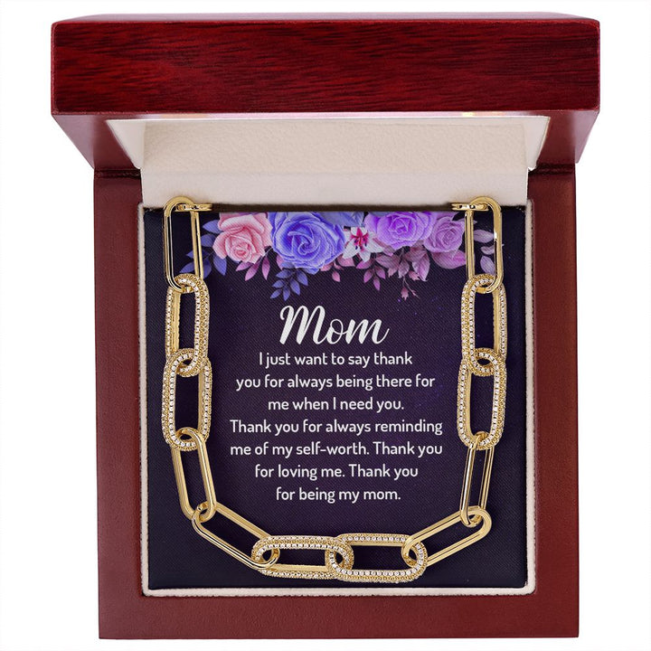 To My Mom | I just want to say Thank You - Forever Linked Necklace