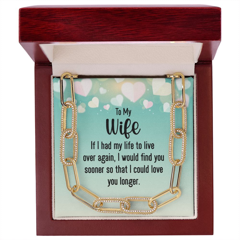 To My Wife | I would find you sooner - Forever Linked Necklace