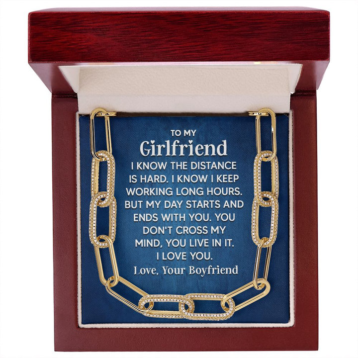To My Girlfriend | I know the distance is hard - Forever Linked Necklace