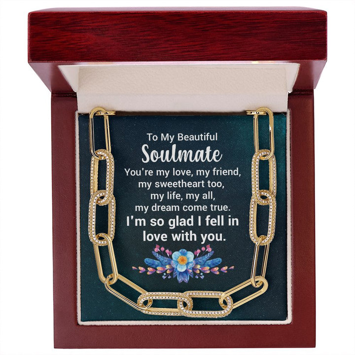 To My Beautiful Soulmate | You're my love - Forever Linked Necklace