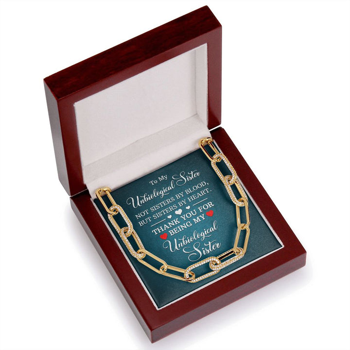 To My Unbiological Sister | Not Sisters by Blood, But By Heart - Forever Linked Necklace