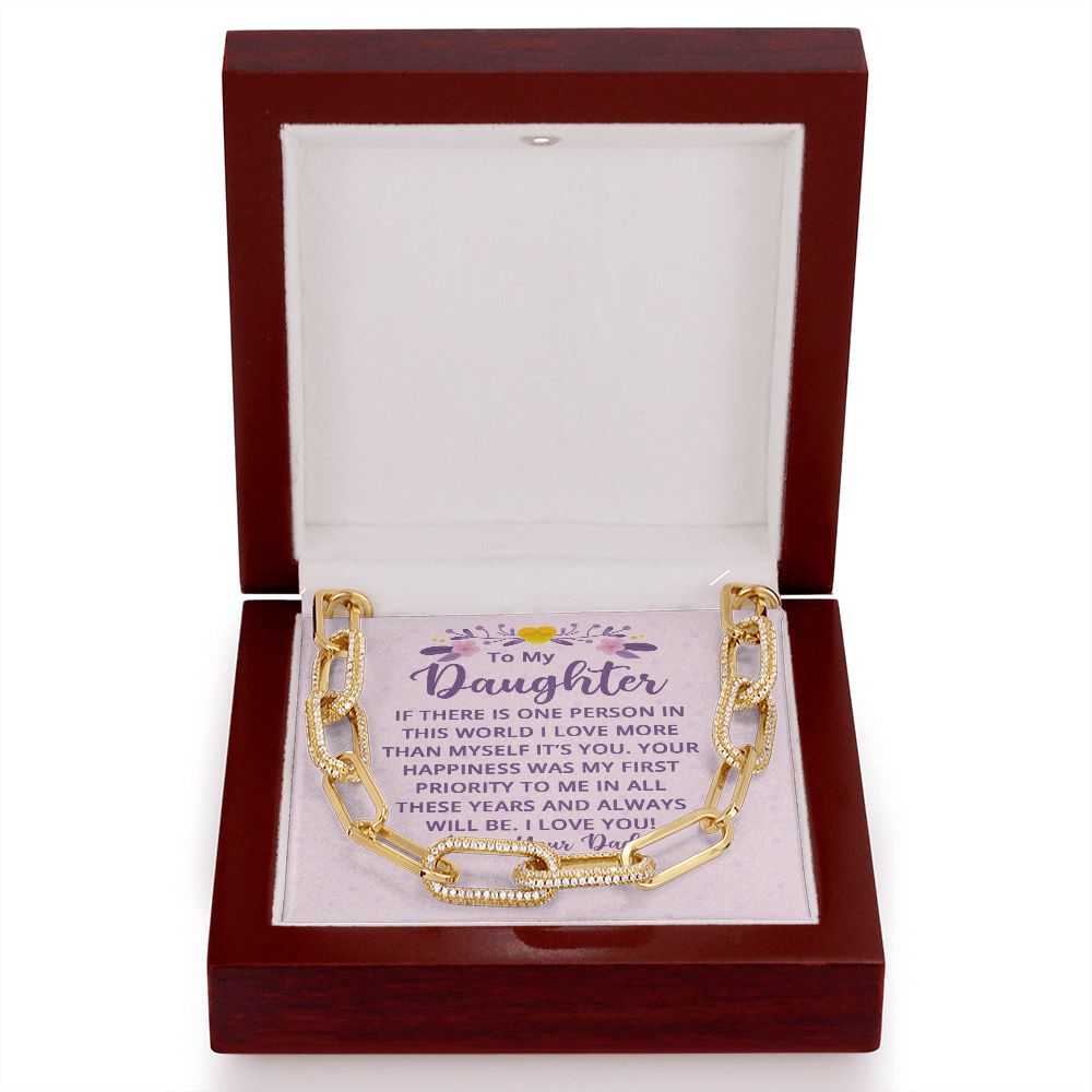 To My Daughter | If There is One Person in this World - Forever Linked Necklace
