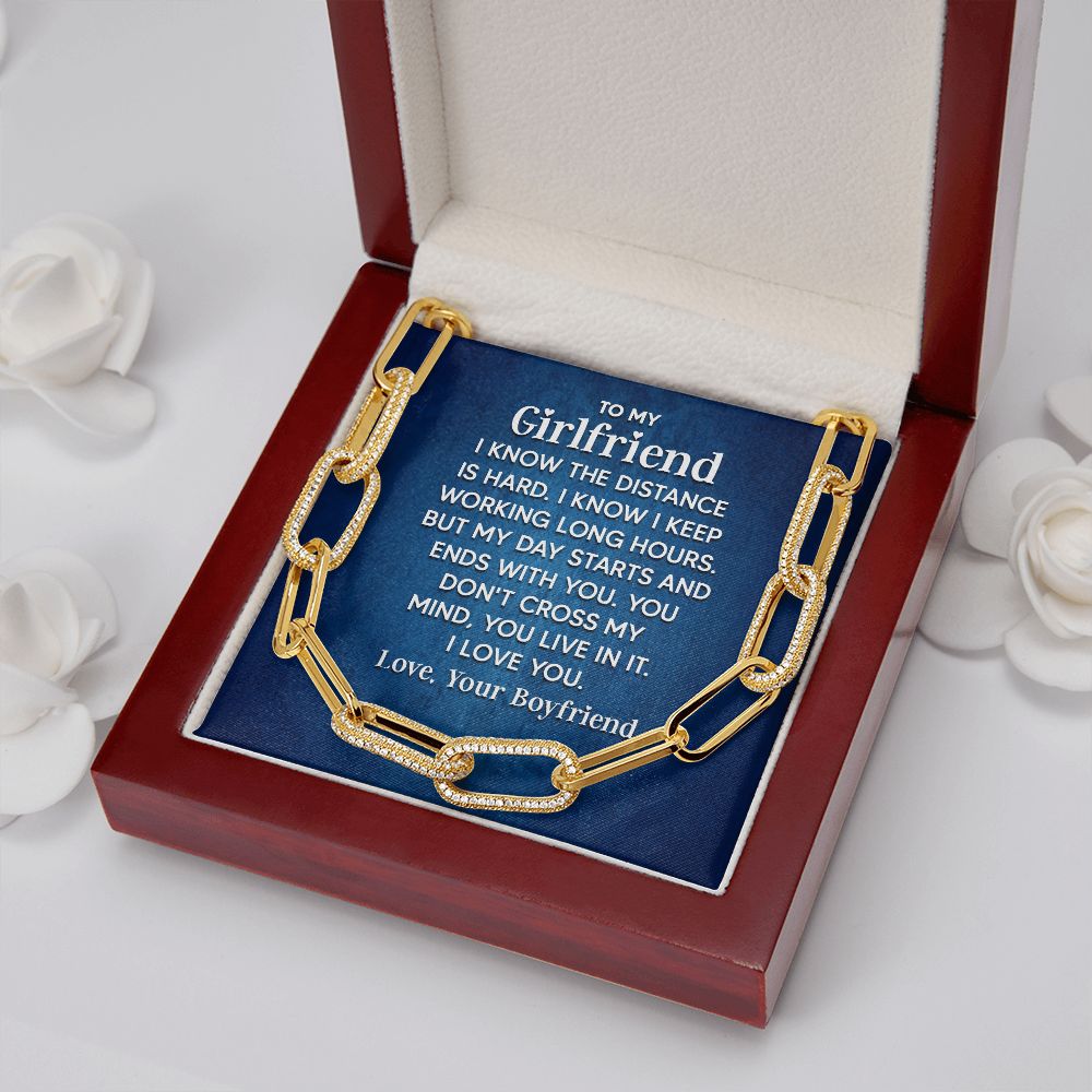 To My Girlfriend | I know the distance is hard - Forever Linked Necklace