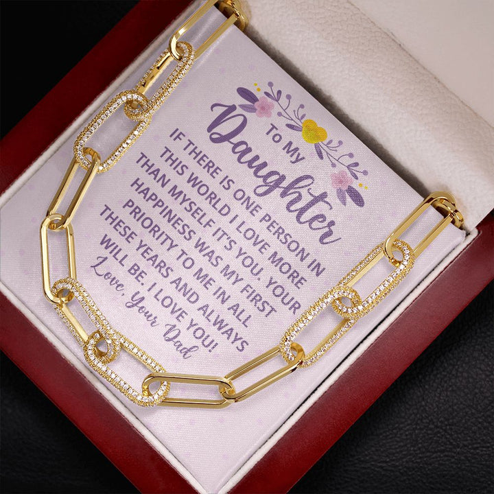 To My Daughter | If There is One Person in this World - Forever Linked Necklace