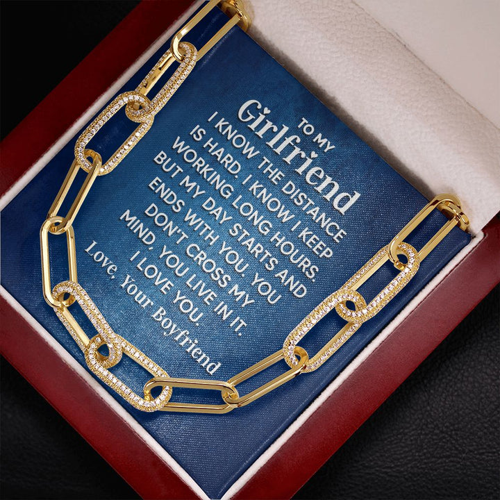 To My Girlfriend | I know the distance is hard - Forever Linked Necklace