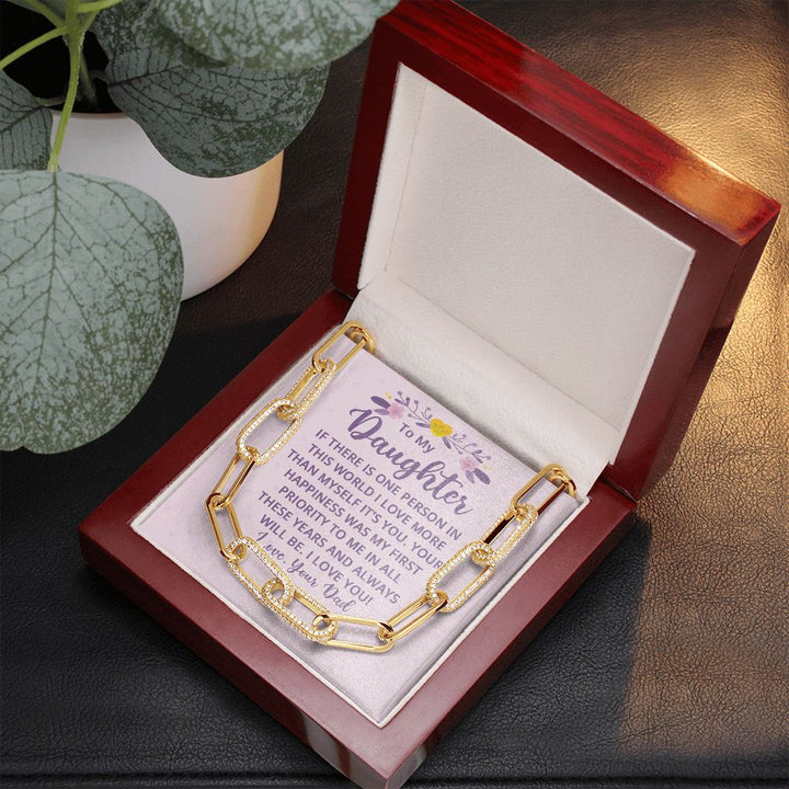 To My Daughter | If There is One Person in this World - Forever Linked Necklace