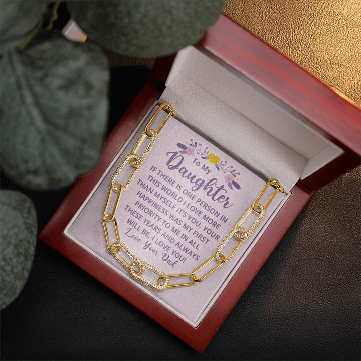 To My Daughter | If There is One Person in this World - Forever Linked Necklace