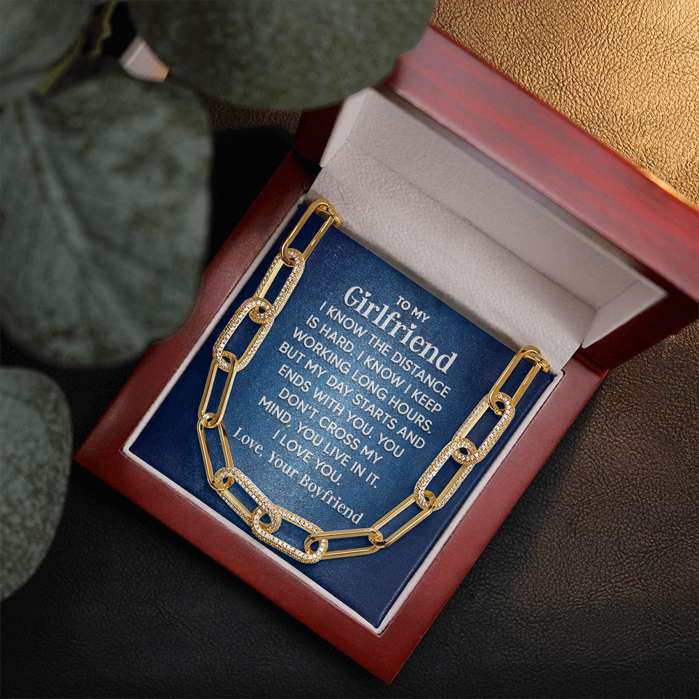 To My Girlfriend | I know the distance is hard - Forever Linked Necklace