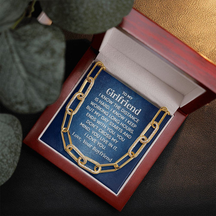 To My Girlfriend | I know the distance is hard - Forever Linked Necklace
