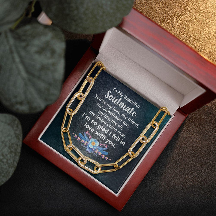 To My Beautiful Soulmate | You're my love - Forever Linked Necklace